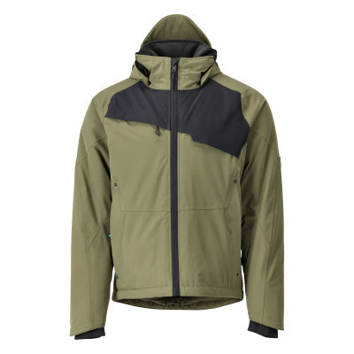 Winterjacke mit CLIMASCOT®, wasserdicht – mossgrün/schwarz