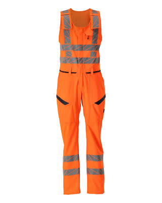 Kombihose mit Schenkeltaschen, Stretch – hi-vis orange