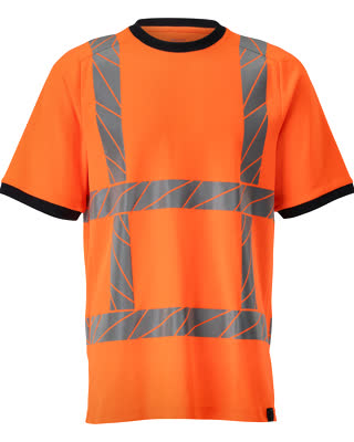 T-Shirt, moderne Passform – hi-vis orange