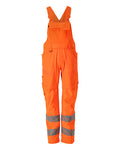 Latzhose, Knietaschen, Stretch-Einsätze – hi-vis orange