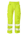 Hose mit Knietaschen, Stretch-Einsätze – hi-vis gelb