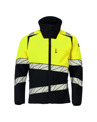 Softshelljacke – schwarz/hi-vis gelb