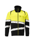 Fleecejacke mit Reißverschluss – schwarz/hi-vis gelb