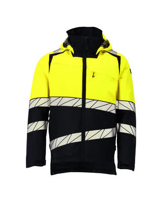 Winterjacke mit CLIMASCOT®-Futter – schwarz/hi-vis gelb