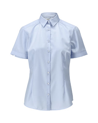 Hemd, Kurzarm, Damen, moderne – hellblau