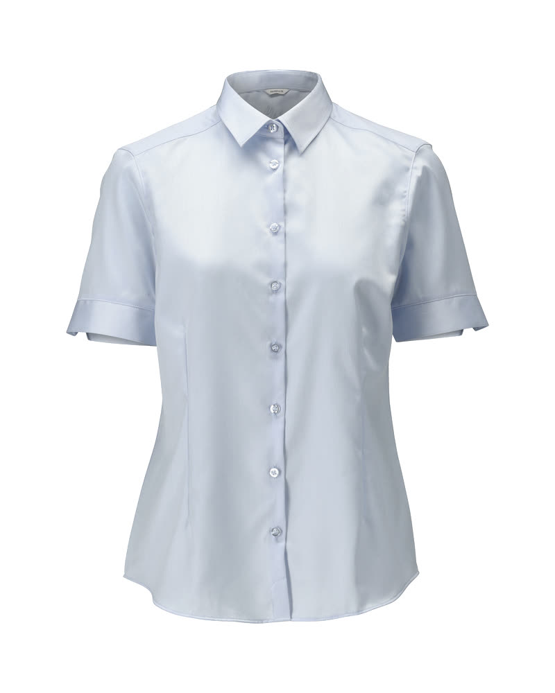 Hemd, Kurzarm, Damen, Moderne Passform – hellblau