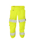 Dreiviertel-Hose, Knietaschen, Stretch – hi-vis gelb