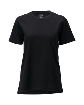 T-Shirt, Damenpassform – vollschwarz