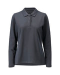 Polo-Shirt, Damenpassform, Langarm – schwarzblau