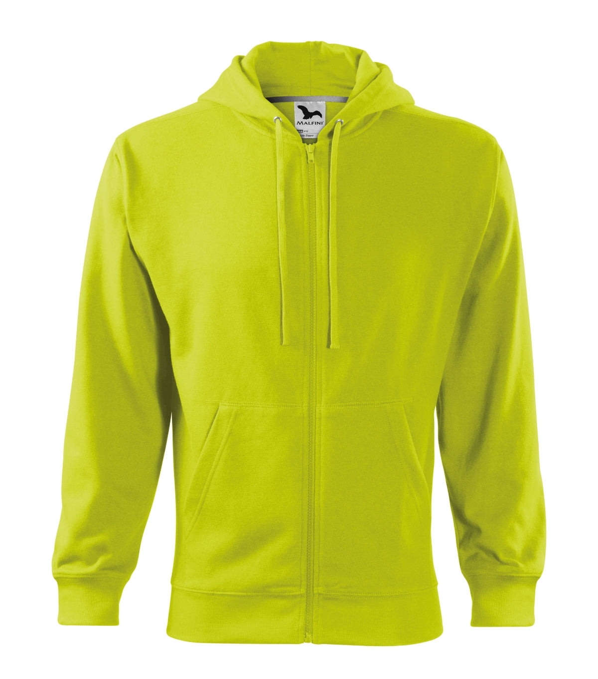 Sweatshirt Herren Trendy Zipper 410 – zitronengrün