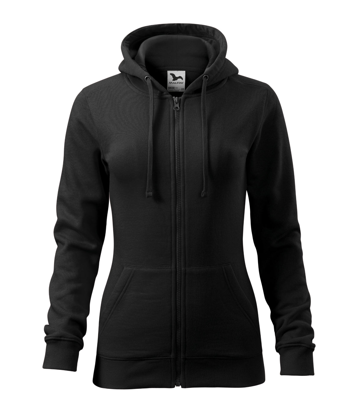 Sweatshirt Damen Trendy Zipper 411 – schwarz