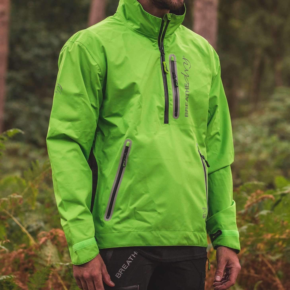 AT4400 Halb-Reißverschluss Wasserdichte Jacke - Limette