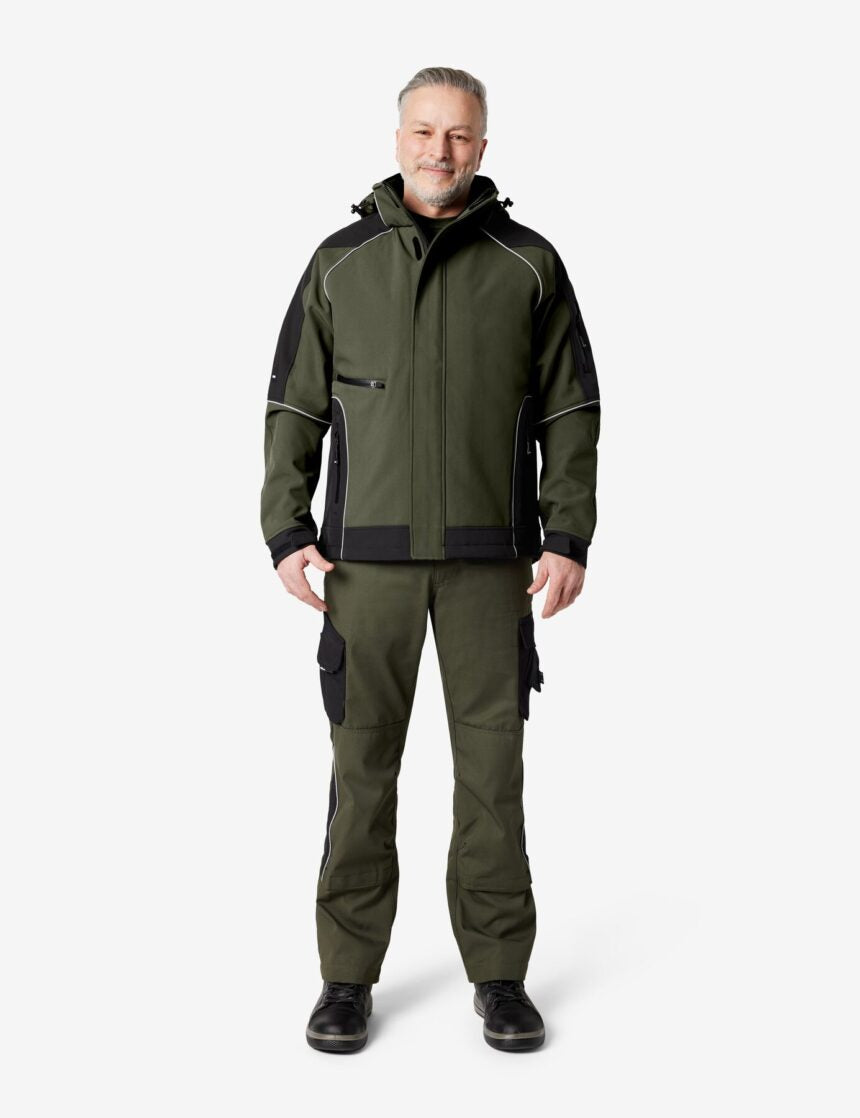 Walter Softshelljacke 78518 – Oliv-schwarz