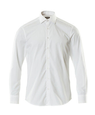 Hemd Poplin, moderne Passform – weiss
