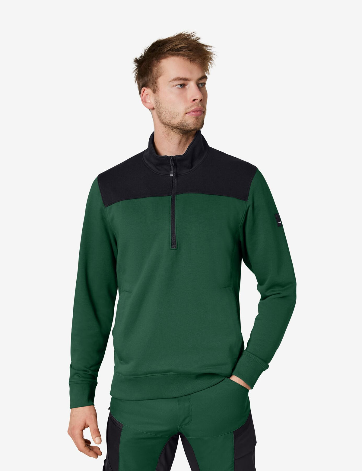 Rob Zip-Sweatshirt 821120 – Grün-schwarz