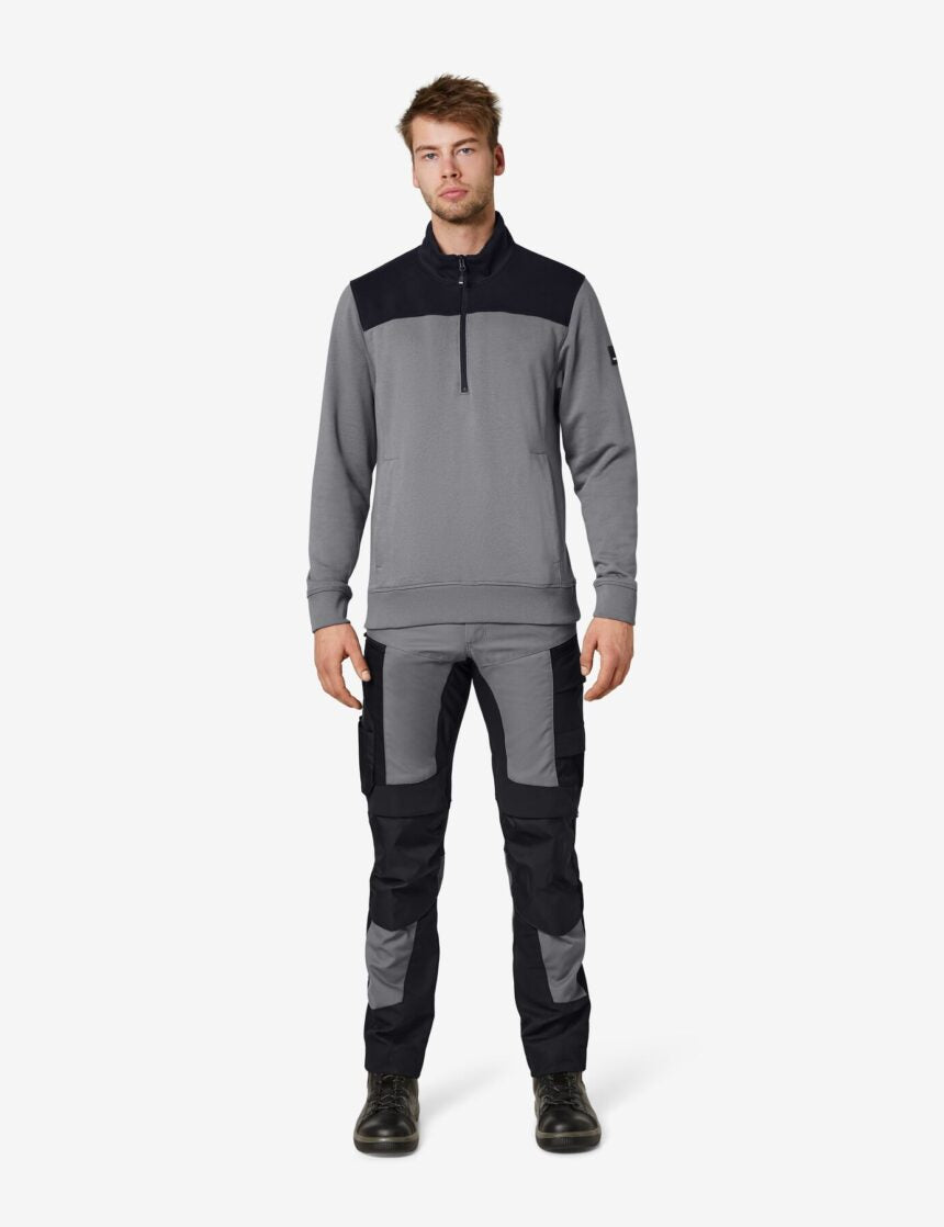 Rob Zip-Sweatshirt 821120 – Grau-schwarz