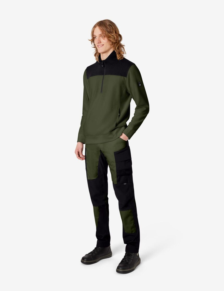 Rob Zip-Sweatshirt 821120 – Oliv-schwarz