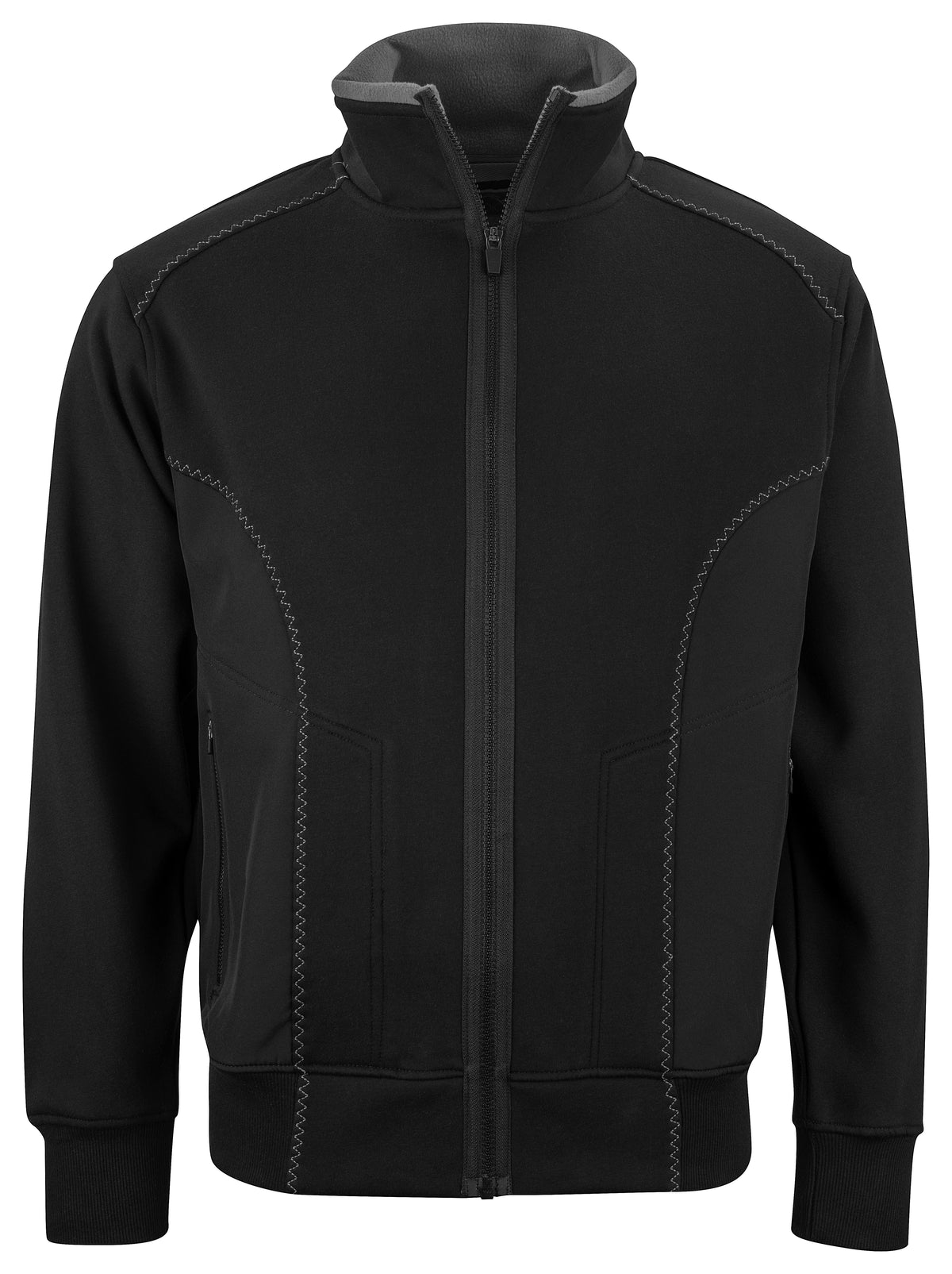 Sweatjacke 2121 – Schwarz/Schwarz