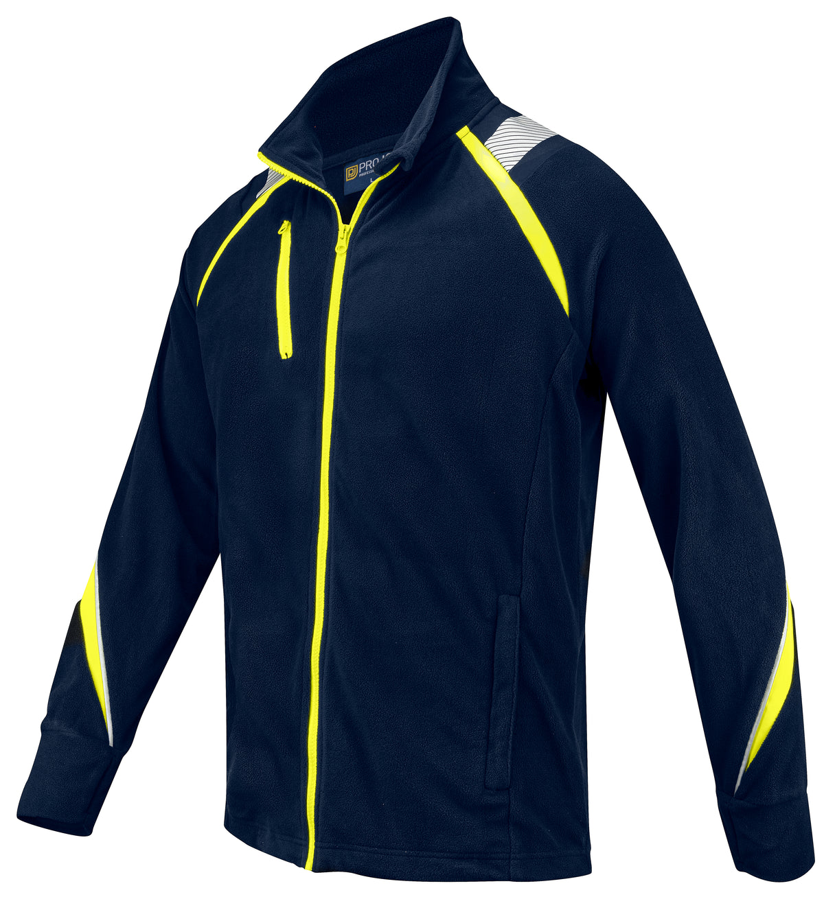 Microfleece-Jacke 2328 – Gelb/Marine