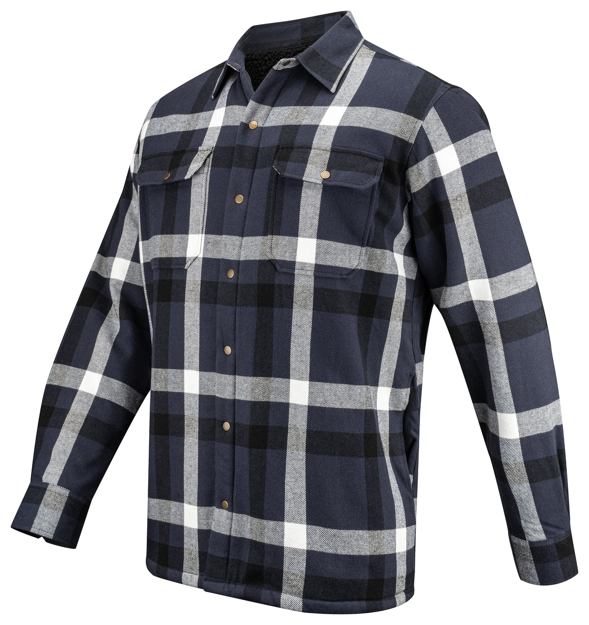 Gefüttertes Flanellhemd 5213 – Marine/Kariert