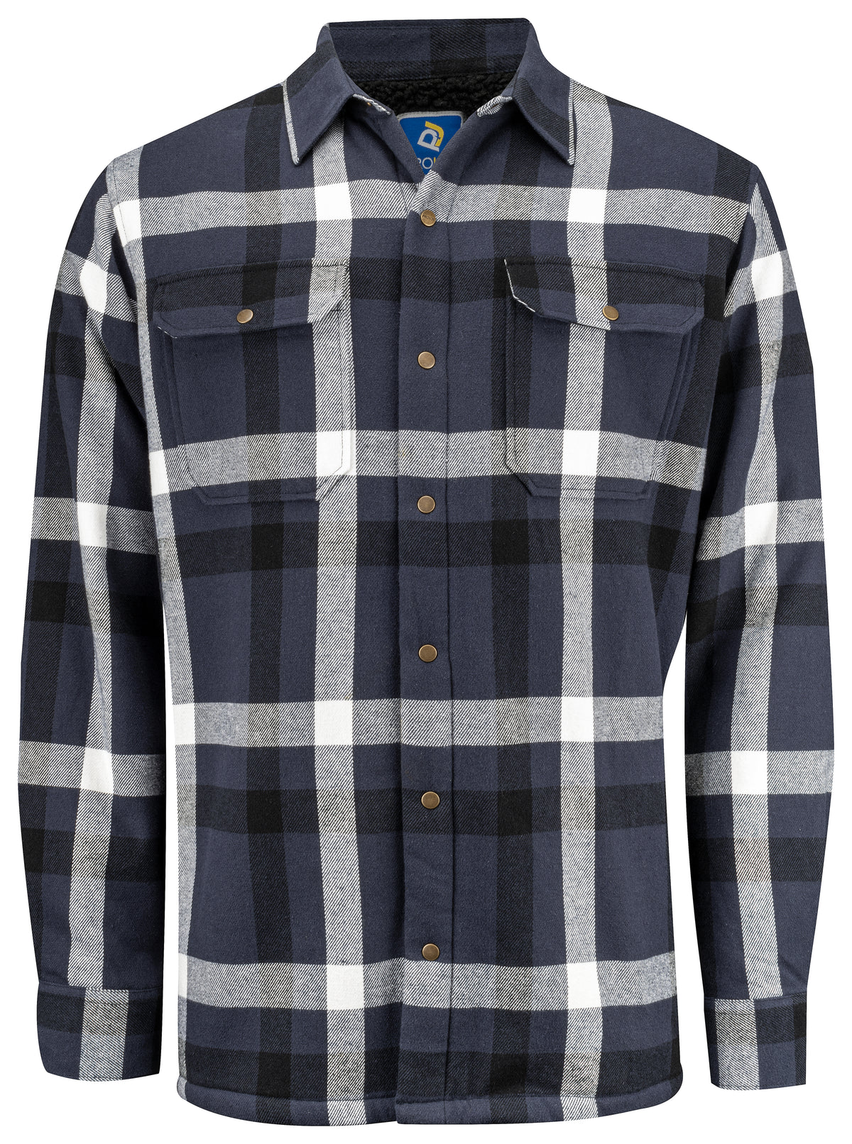 Gefüttertes Flanellhemd 5213 – Marine/Kariert