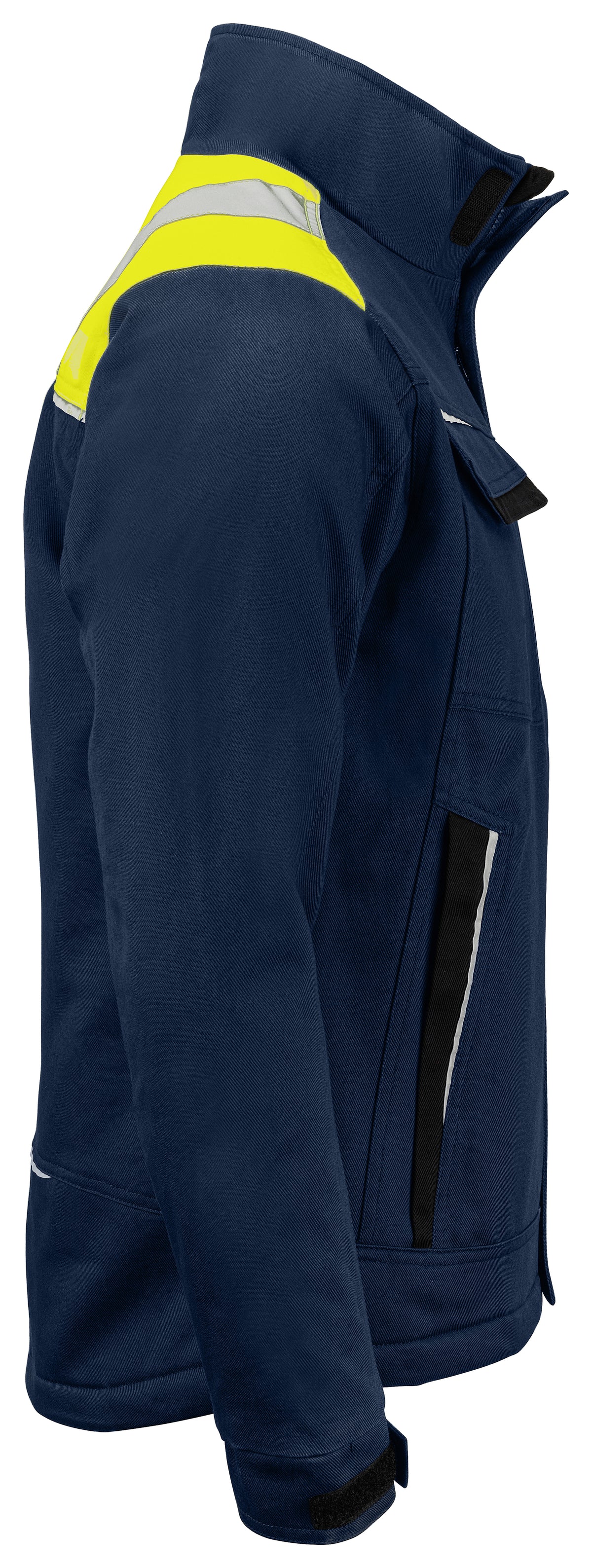 Gefütterte Jacke 100% Baumwolle 5438 – Gelb/Marine