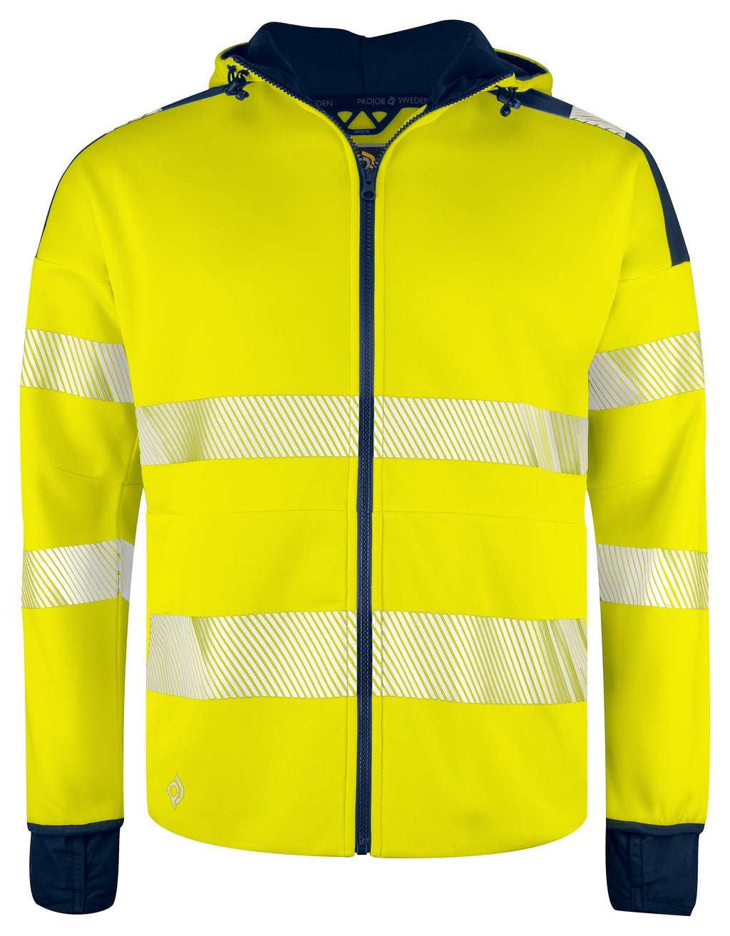Kapuzenjacke EN ISO 20471 Klasse 3/2 6110 – Gelb/Marine