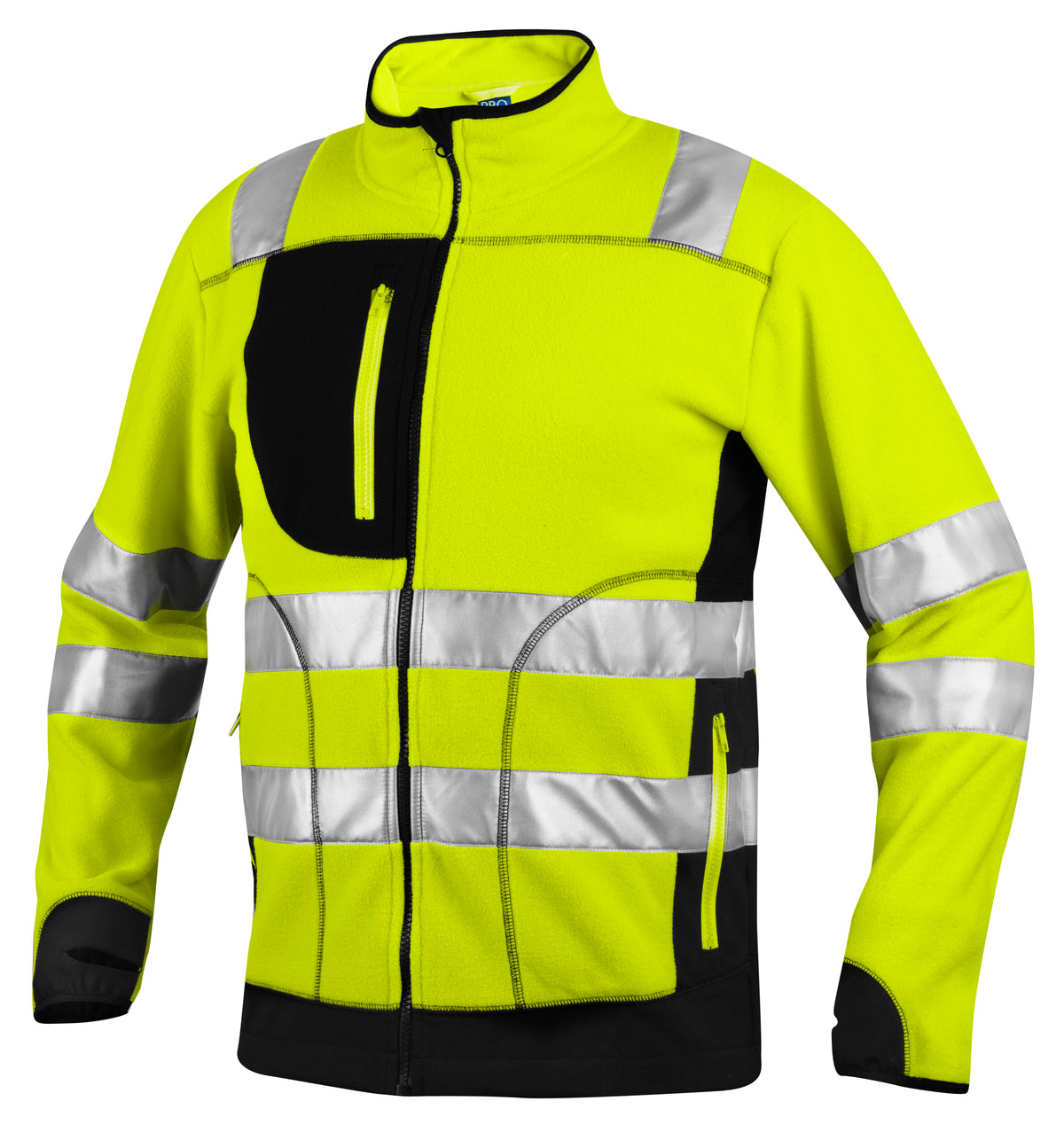 Fleece Jacke EN ISO20471 Klasse 3/2 6303 – Gelb/Schwarz