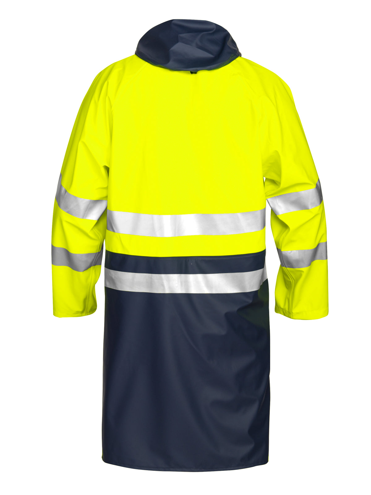 Regenmantel EN ISO 20471 Klasse 3 6403 – Gelb/Marine