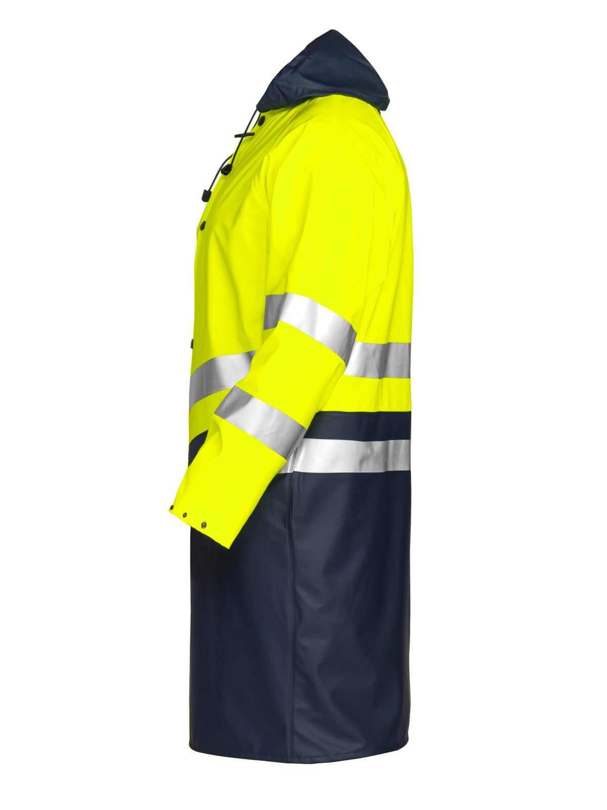 Regenmantel EN ISO 20471 Klasse 3 6403 – Gelb/Marine
