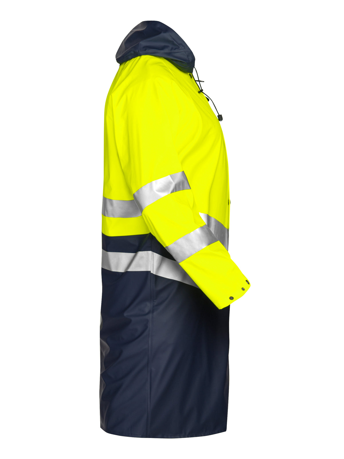 Regenmantel EN ISO 20471 Klasse 3 6403 – Gelb/Marine
