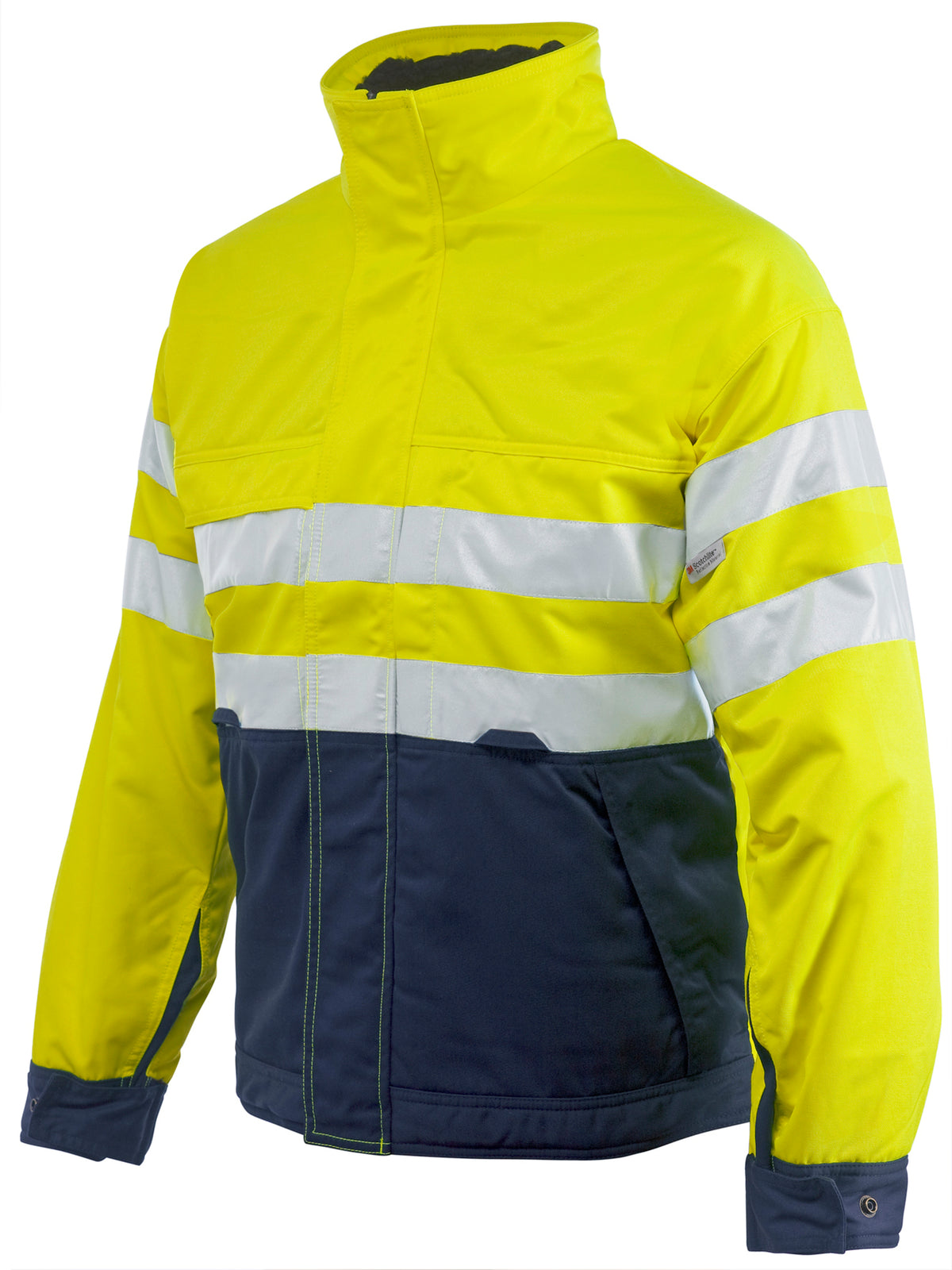 Gefütterte Jacke EN ISO 20471 Klasse 3 6407 – Gelb/Marine