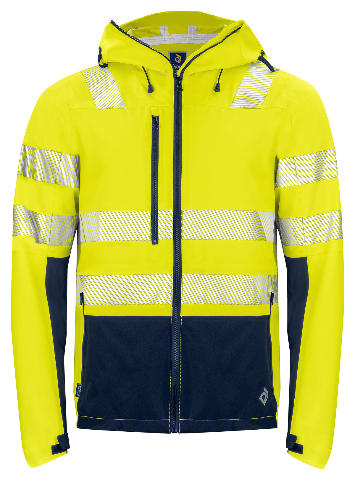 Shelljacke EN ISO 20471 Klasse 3/2 6416 – Gelb/Marine
