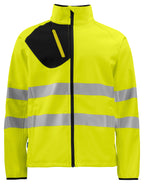 Softshell Jacke EN ISO 20471 Klasse 3/2 6432 – Gelb/Schwarz