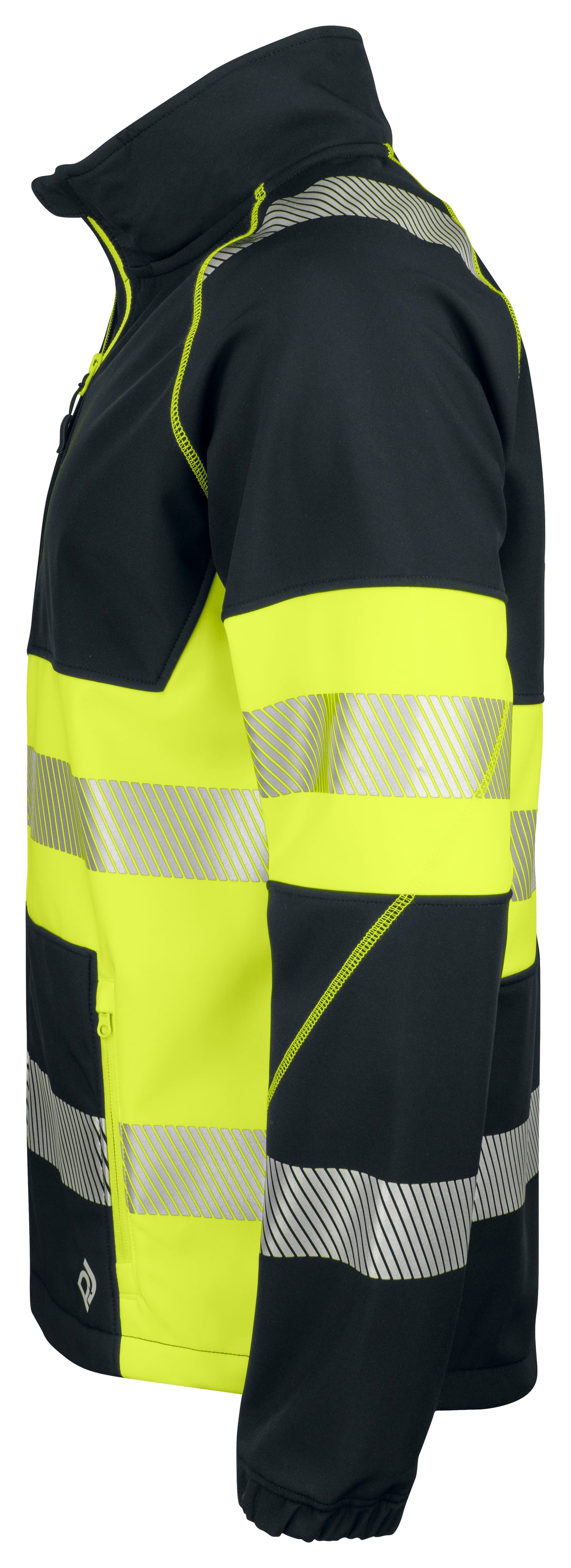 Softshell Jacke EN ISO 20471 Klasse 1 6443 – Gelb/Schwarz