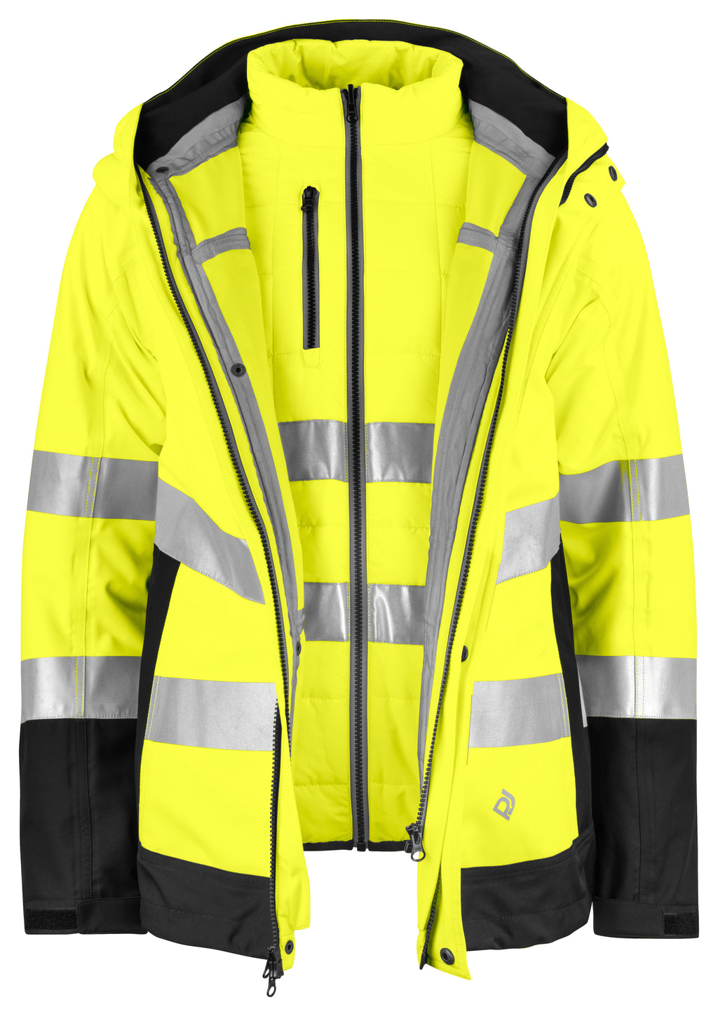 3-IN-1 Funktionsjacke EN ISO 20471 Klasse 3/2 6445 – Gelb/Marine