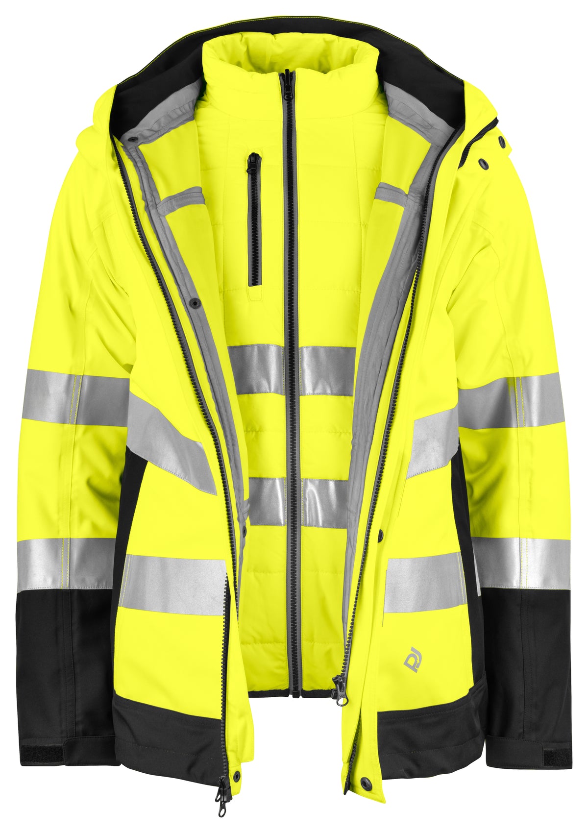3-IN-1 Funktionsjacke EN ISO 20471 Klasse 3/2 6445 – Gelb/Marine
