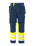 Arbeitshose EN ISO 20471 Klasse 1 6502 – Gelb/Marine