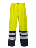 Regenhose EN ISO 20471 Klasse 2 6504 – Gelb/Marine
