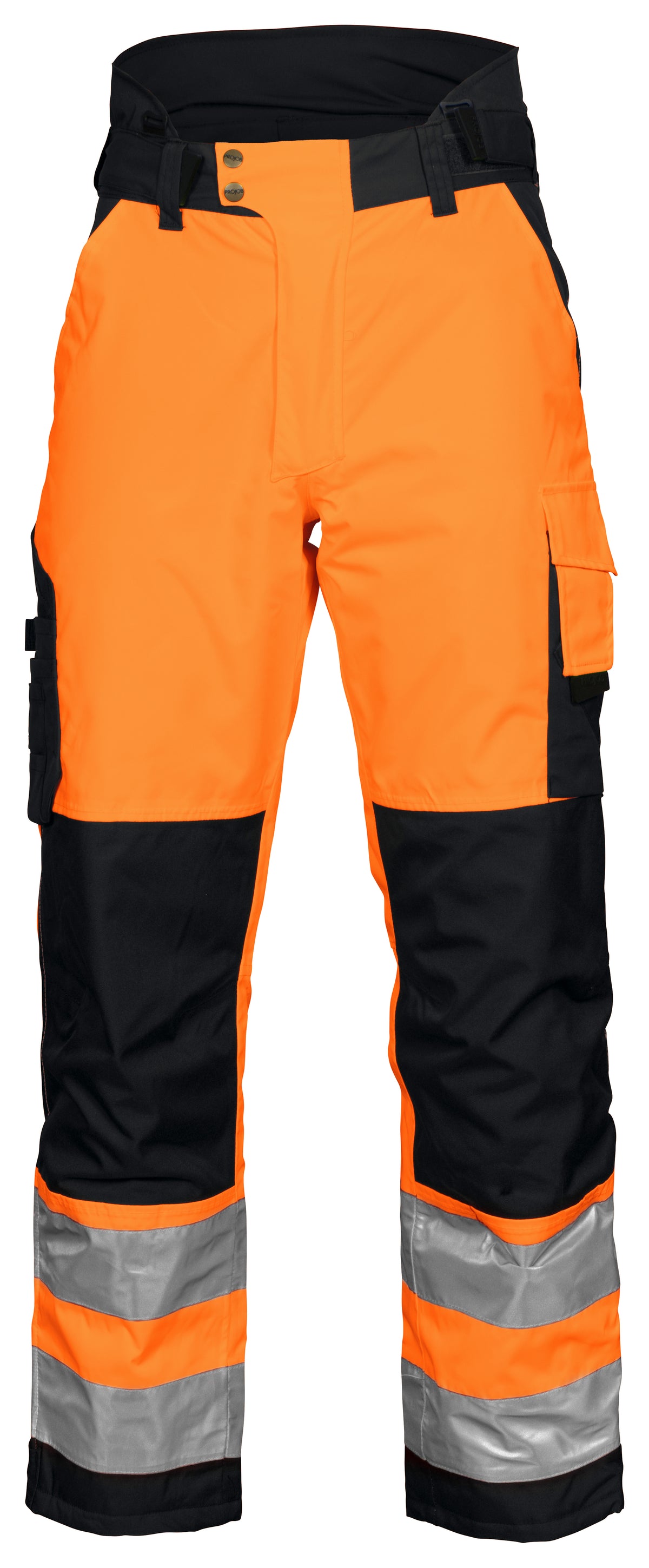 Gefütterte Hose HV EN ISO 20471 Klasse 2 6514 – Orange/Schwarz