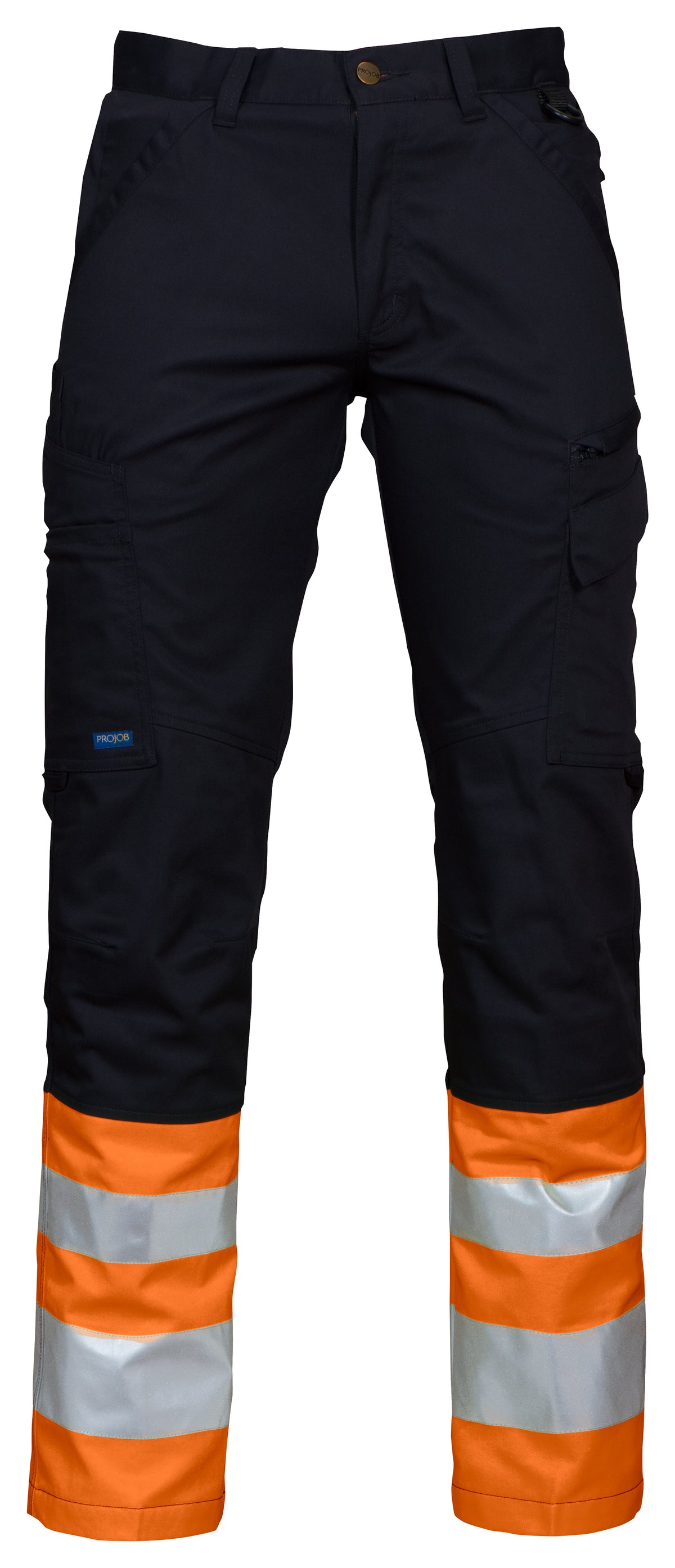 Arbeitshose EN ISO 20471 Klasse 1 6523 – Orange/Schwarz