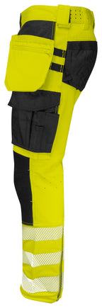 Arbeitshose Stretch EN ISO 20471 Klasse 2 6571 – Gelb/Schwarz