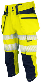 Piratenhose EN ISO 20471 Klasse 2/1 6577 – Gelb/Marine