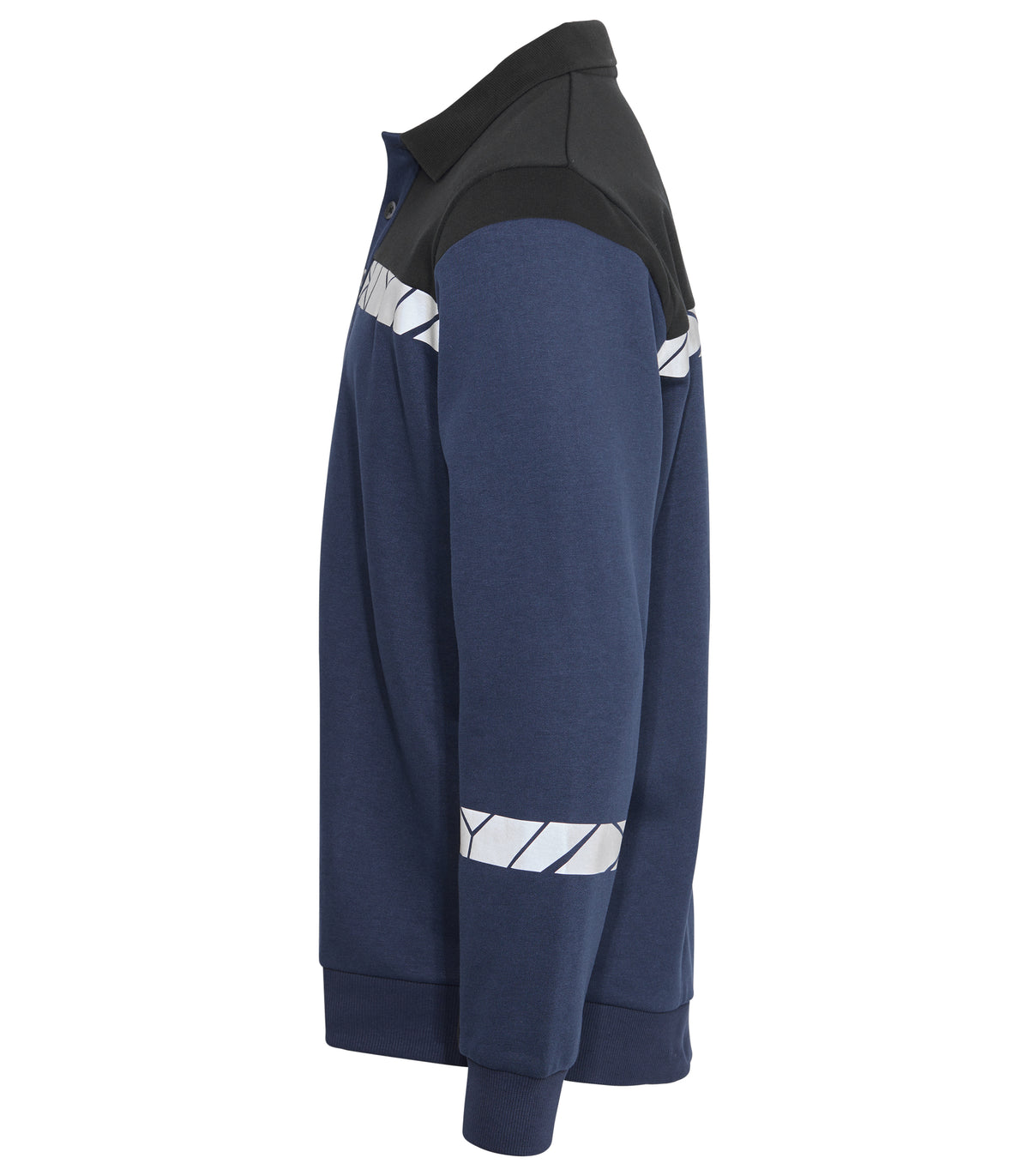 Sweatshirt mit Polokragen 7100 – Marine/schwarz
