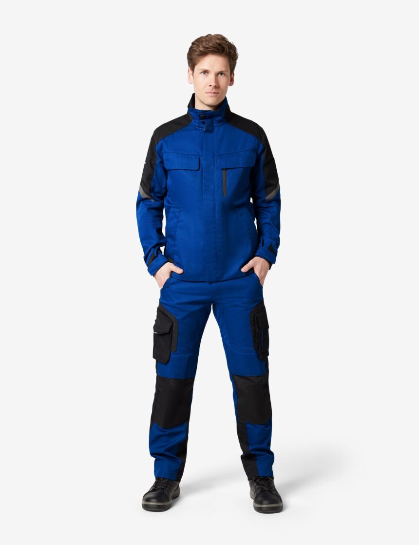 Frank Arbeitsjacke 125900 – Royalblau-schwarz