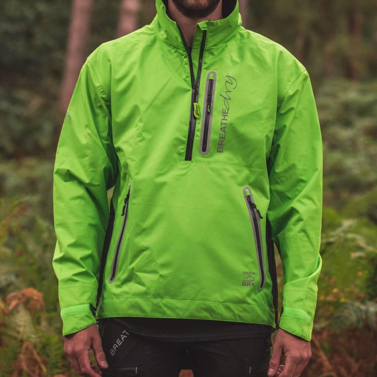 AT4400 Halb-Reißverschluss Wasserdichte Jacke - Limette