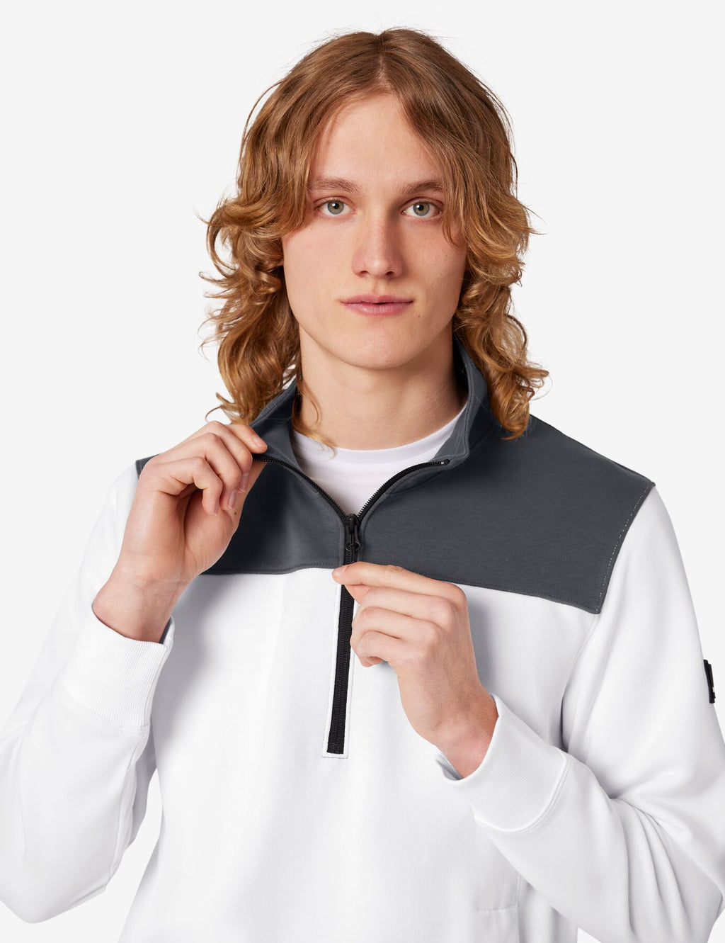 Rob Zip-Sweatshirt 821120 – Weiß-anthrazit