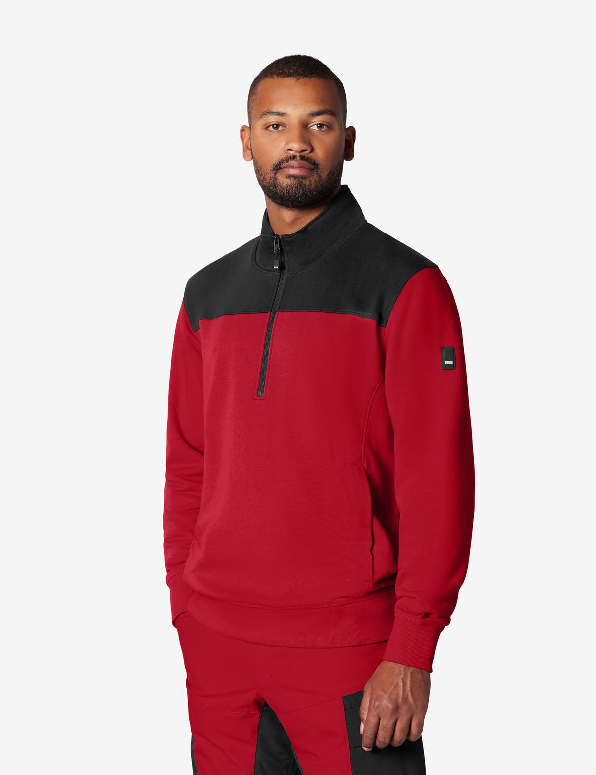 Rob Zip-Sweatshirt 821120 – Rot-schwarz