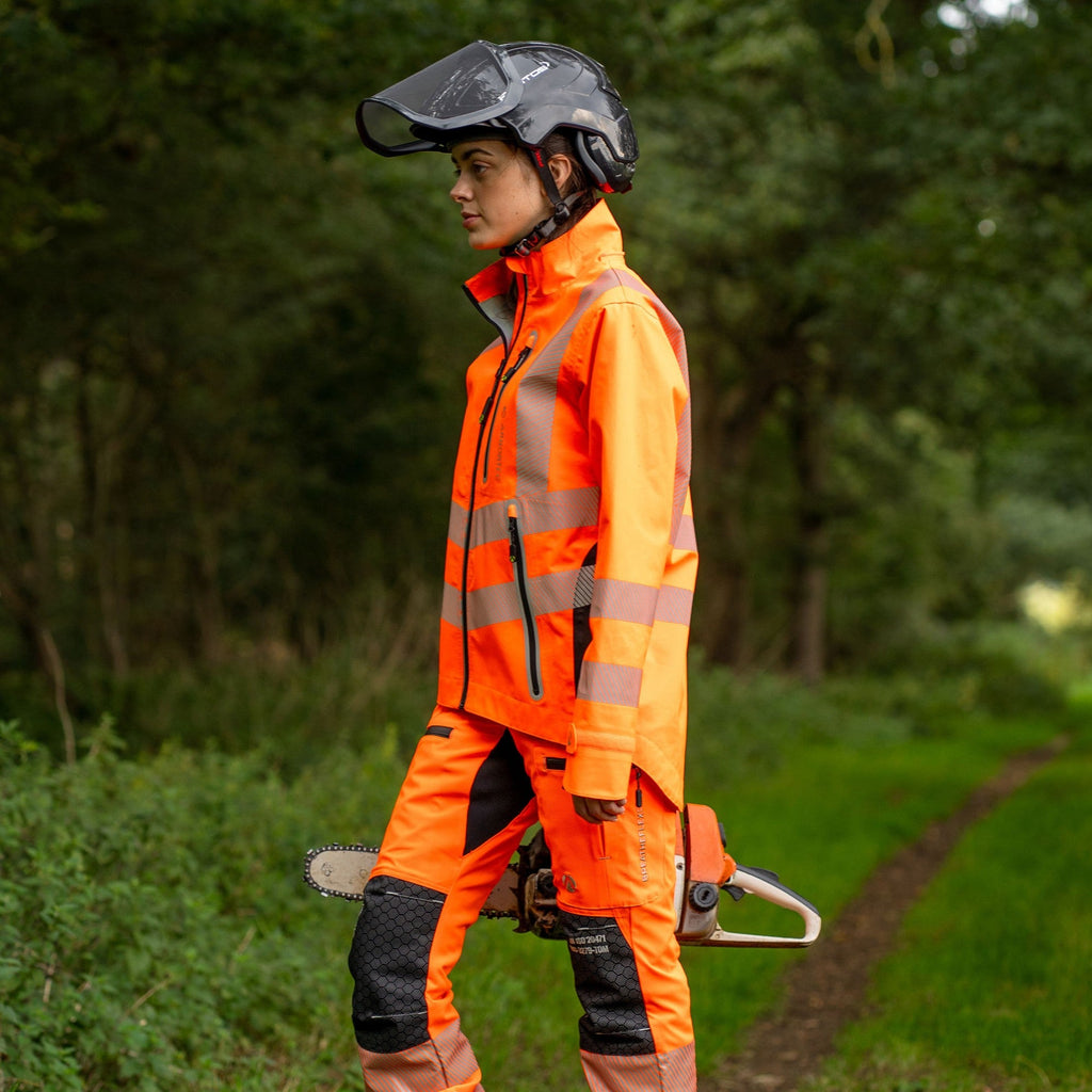 ATHV4420(F) Vollreißverschluss Wasserdichte Damen Arbeitsjacke – Hi-Vis Orange