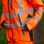ATHV4420(F) Vollreißverschluss Wasserdichte Damen Arbeitsjacke – Hi-Vis Orange